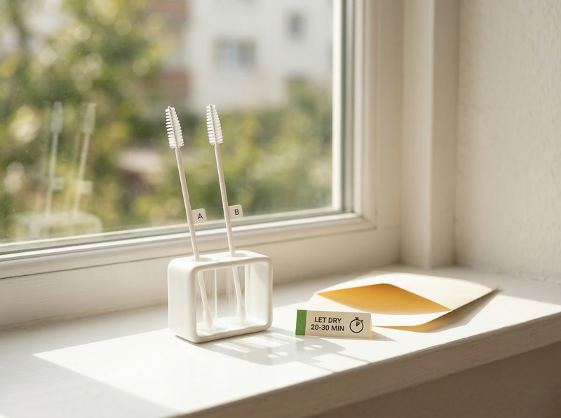 Asciugatura dei tamponi all'aria prima di inserirli nella busta